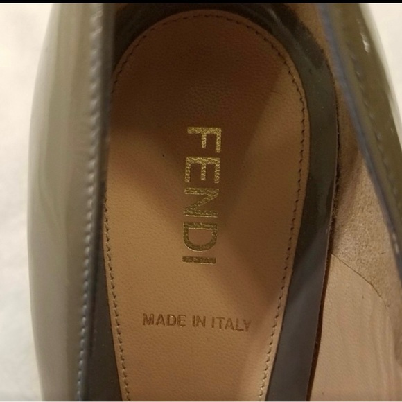 Fendi greenish patent leather shoes - Picture 5 of 8